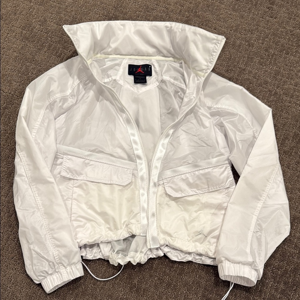 Nike Jordan White Women's Windbreaker Jacket